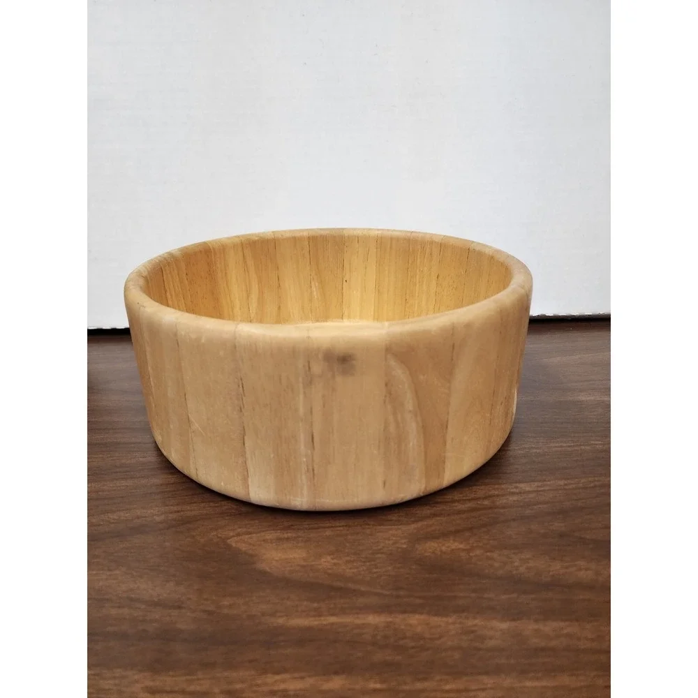 Wood Serving Bowl for Fruits or Salads Home Decor Display Bowl for Kitchen/Table